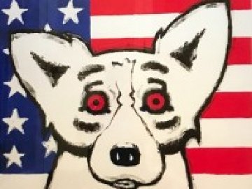 God Bless America 2001 Limited Edition Print - Blue Dog George Rodrigue God Bless America 2001 Limited Edition Print - Blue Dog George Rodrigue