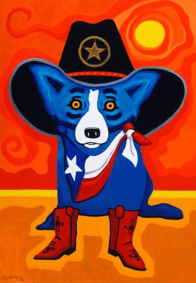 Take Me Back To Texas 2015 By Blue Dog George Rodrigue