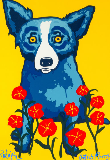 Spring is Here AP 1996 Limited Edition Print by Blue Dog George Rodrigue Spring is Here AP 1996 Limited Edition Print by Blue Dog George Rodrigue