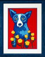 Pushing Up Posies AP 1996 Limited Edition Print by Blue Dog George Rodrigue - 2