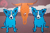 Moo Cow Blues 1993 Limited Edition Print by Blue Dog George Rodrigue - 0