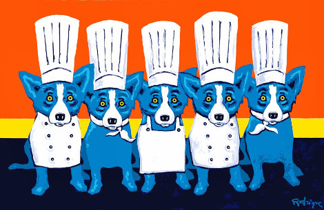 Heat in the Kitchen Limited Edition Print - Blue Dog George Rodrigue