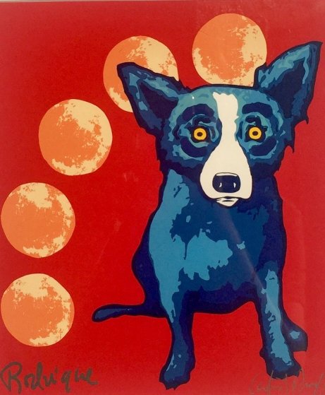 Many Moons 1996 Limited Edition Print by Blue Dog George Rodrigue Many Moons 1996 Limited Edition Print by Blue Dog George Rodrigue