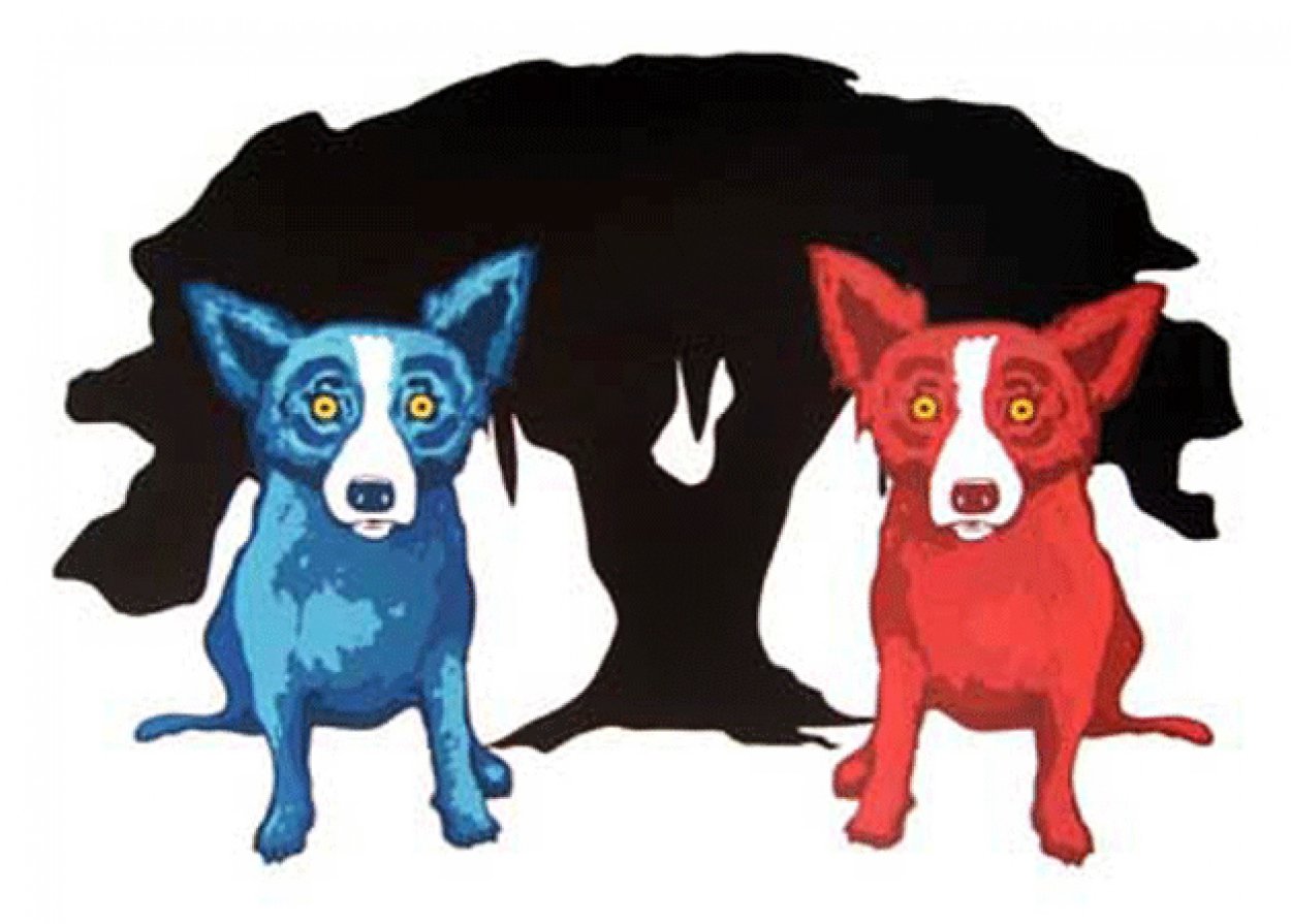 My Bad Brother  1997 Limited Edition Print by Blue Dog George Rodrigue