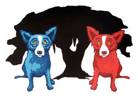 My Bad Brother  1997 Limited Edition Print - Blue Dog George Rodrigue