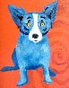 Bad Days Make Me Blue 1991 19x16 Original Painting by Blue Dog George Rodrigue - 0
