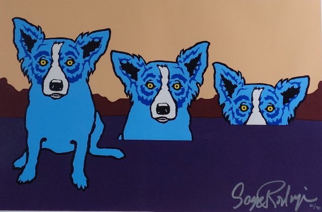 Blues Are Pulling Me Down 1992 Limited Edition Print by Blue Dog George Rodrigue