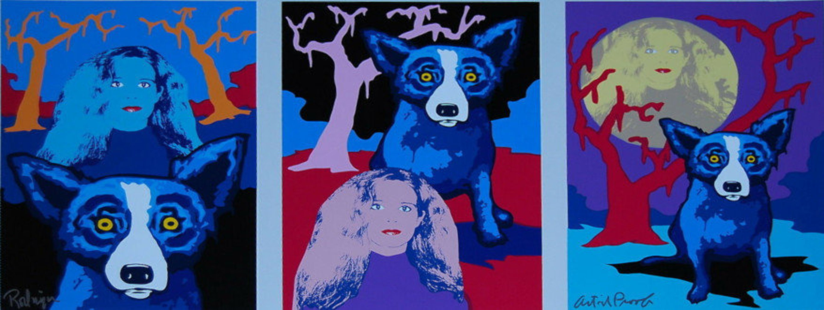 Night Love AP Limited Edition Print by Blue Dog George Rodrigue