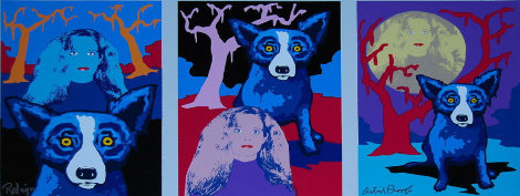 Night Love AP Limited Edition Print - Blue Dog George Rodrigue