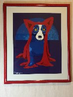Hiding From the Moon 1995 Limited Edition Print by Blue Dog George Rodrigue - 2 Hiding From the Moon 1995 Limited Edition Print by Blue Dog George Rodrigue - 2