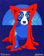 Hiding From the Moon 1995 Limited Edition Print by Blue Dog George Rodrigue - 0 Hiding From the Moon 1995 Limited Edition Print by Blue Dog George Rodrigue - 0