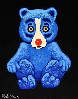 Boogie Bear- Black 1995 Limited Edition Print - Blue Dog George Rodrigue Boogie Bear- Black 1995 Limited Edition Print - Blue Dog George Rodrigue