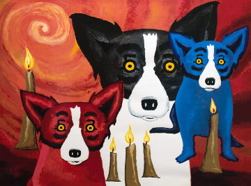 By the Light of the Journey 1997 Limited Edition Print - Blue Dog George Rodrigue