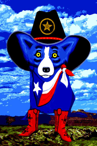 Big Texan Sky 2012 Limited Edition Print - Blue Dog George Rodrigue