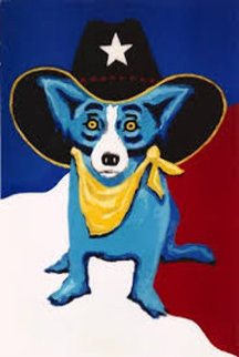 I Wanna Be a Texas Ranger 1998 Limited Edition Print - Blue Dog George Rodrigue I Wanna Be a Texas Ranger 1998 Limited Edition Print - Blue Dog George Rodrigue