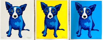 Sunshine Purity Blue Skies (3 Piece Suite) Limited Edition Print - Blue Dog George Rodrigue Sunshine Purity Blue Skies (3 Piece Suite) Limited Edition Print - Blue Dog George Rodrigue