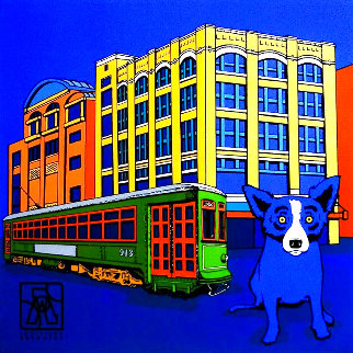 Louisiana Blue Dog 2003 (New Orleans) Limited Edition Print - Blue Dog George Rodrigue Louisiana Blue Dog 2003 (New Orleans) Limited Edition Print - Blue Dog George Rodrigue