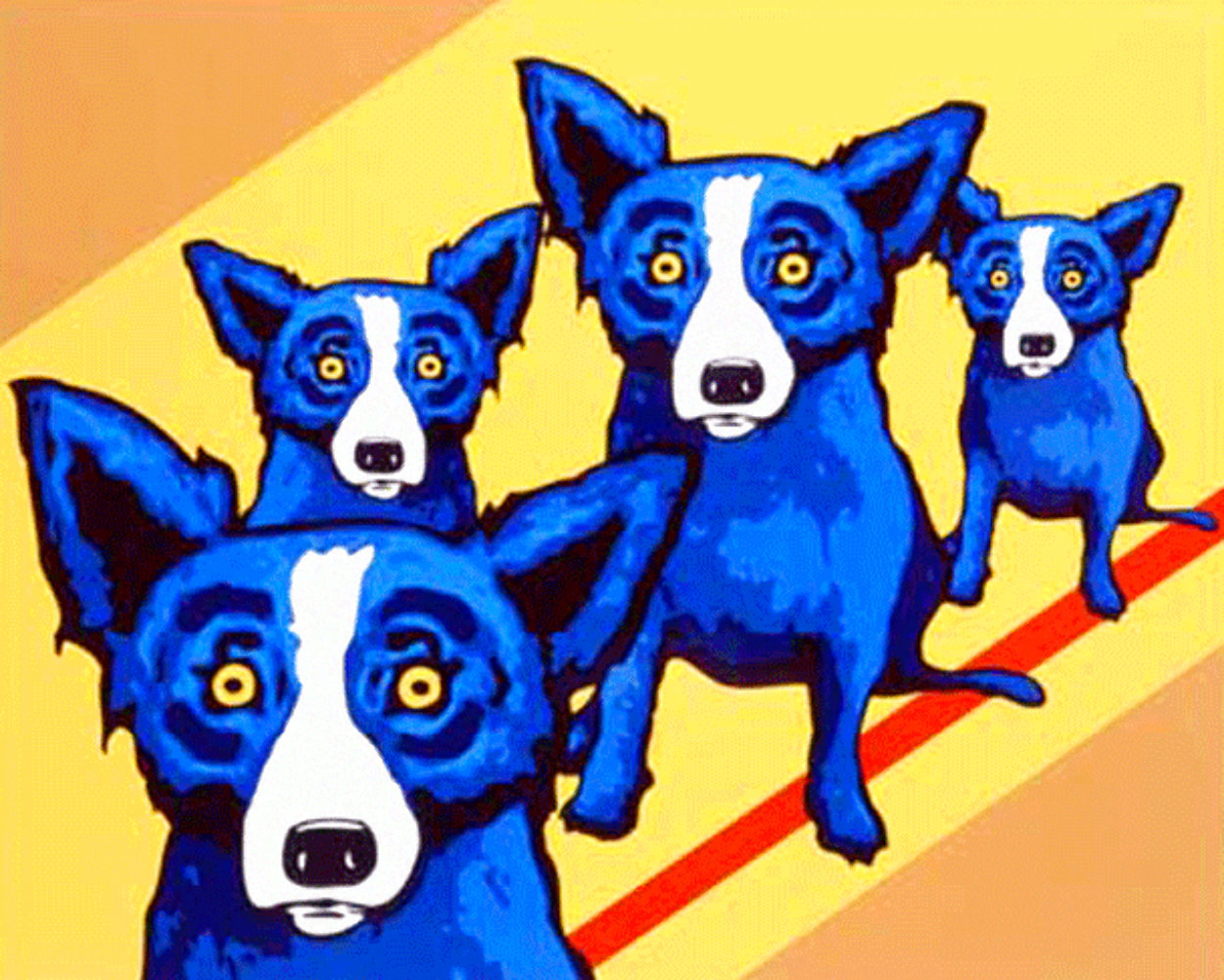 I Walk the Line 2003 Limited Edition Print by Blue Dog George Rodrigue