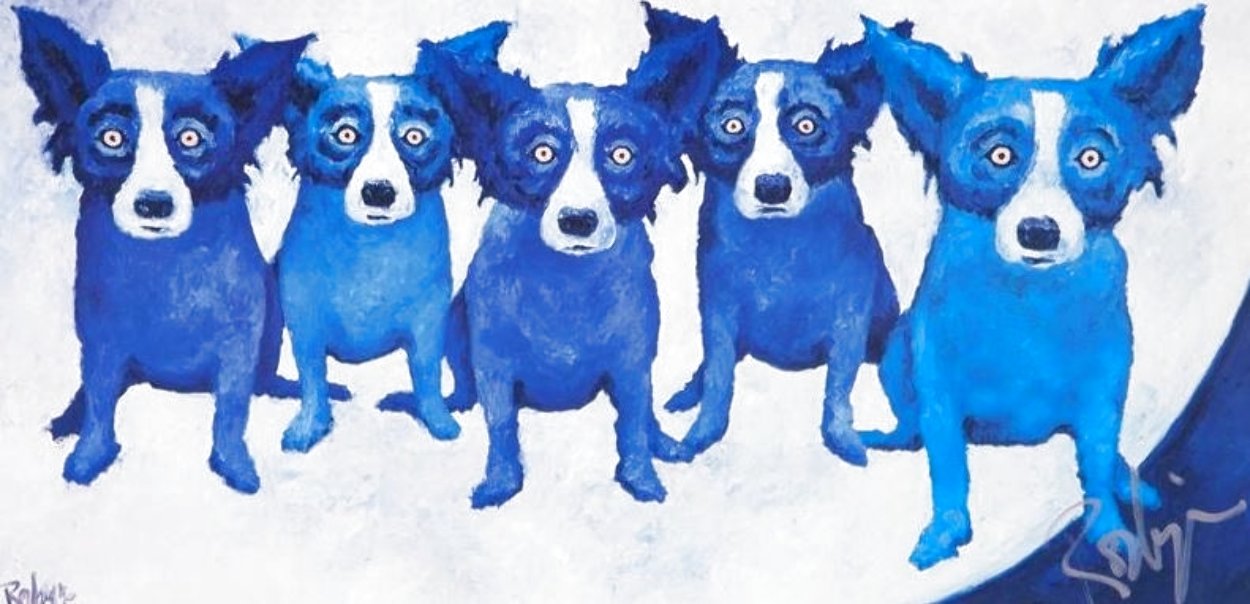 Home on the Moon 1992 Limited Edition Print by Blue Dog George Rodrigue