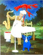 Dancing with the Crawfish 1999 HS Limited Edition Print by Blue Dog George Rodrigue - 0