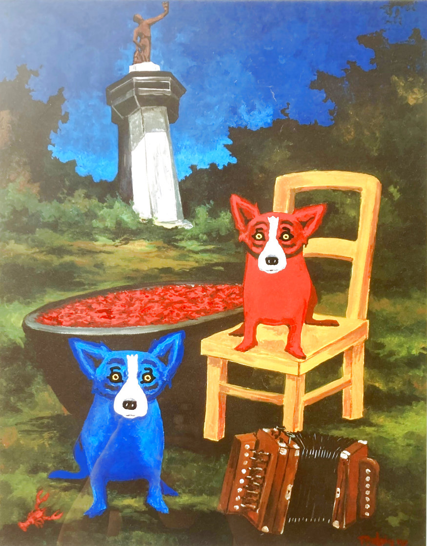 Boiling My Blues Away 1998 Poster HS Other by Blue Dog George Rodrigue