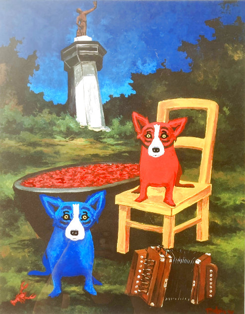 Boiling My Blues Away Poster 1998 HS Other by Blue Dog George Rodrigue