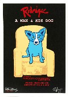 Man and His Dog AP 1993 Limited Edition Print by Blue Dog George Rodrigue - 1