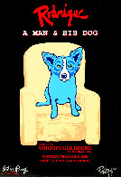 Man and His Dog AP 1993 Limited Edition Print by Blue Dog George Rodrigue - 0