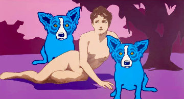 Love Among the Ruins 2008 Limited Edition Print - Blue Dog George Rodrigue Love Among the Ruins 2008 Limited Edition Print - Blue Dog George Rodrigue