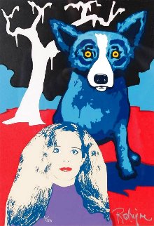 Night Love White - II 1997 Limited Edition Print - Blue Dog George Rodrigue
