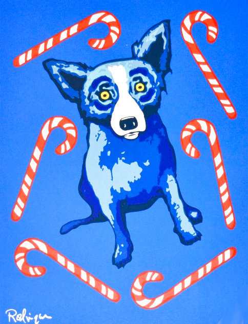 Sweet Like You 2000 - Christmas Limited Edition Print by Blue Dog George Rodrigue