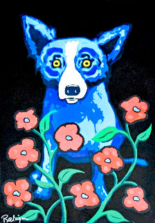 A Garden Party Black PP 1998 Limited Edition Print - Blue Dog George Rodrigue A Garden Party Black PP 1998 Limited Edition Print - Blue Dog George Rodrigue