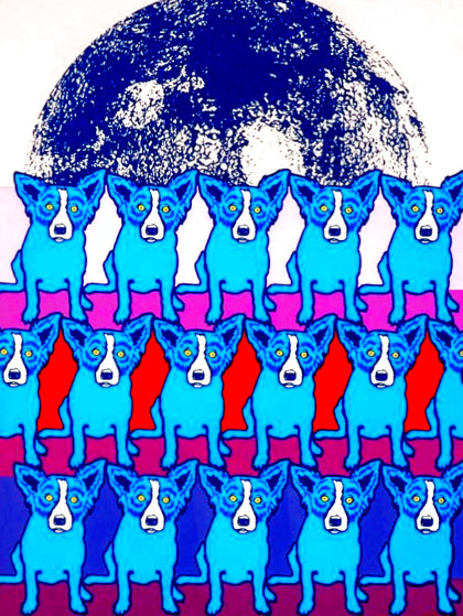 Codex Blue Dog 1991 Serigraph on Paper 28x22 by Blue Dog George ...