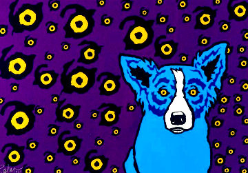I See You, You See Me 1993 Limited Edition Print - Blue Dog George Rodrigue