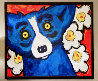 Four Roses For Me Tonight 2008 51x63 - Huge Painting Original Painting by Blue Dog George Rodrigue - 1