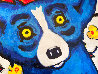 Four Roses For Me Tonight 2008 51x63 Huge Original Painting by Blue Dog George Rodrigue - 6