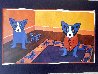 Butterflies are Free 1996 - Huge Limited Edition Print by Blue Dog George Rodrigue - 2