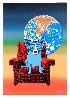 Space Chair AP Unique 1992 Limited Edition Print by Blue Dog George Rodrigue - 1