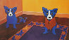 Butterflies are Free 1996 - Huge Limited Edition Print by Blue Dog George Rodrigue - 0