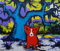 I'm Hot for You 2009 20.75x24 Original Painting by Blue Dog George Rodrigue - 0 I'm Hot for You 2009 20.75x24 Original Painting by Blue Dog George Rodrigue - 0
