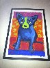 Untitled Blue Dog Green Face 2004 Works on Paper (not prints) by Blue Dog George Rodrigue - 1