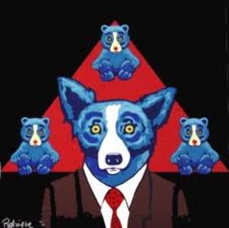 Bears a Resemblance: Black 1995 Limited Edition Print - Blue Dog George Rodrigue Bears a Resemblance: Black 1995 Limited Edition Print - Blue Dog George Rodrigue