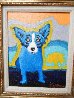 Blue Dog With a Yellow Tree 1992 17x20 Original Painting by Blue Dog George Rodrigue - 1