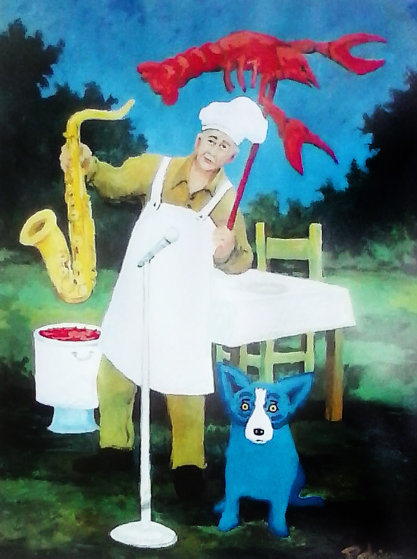 Schaeffer Crawfish And Art Festival Poster 1999 Other by Blue Dog George Rodrigue Schaeffer Crawfish And Art Festival Poster 1999 Other by Blue Dog George Rodrigue