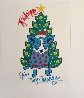 Rodrigue Merry Christmas Embellished 1993 Limited Edition Print by Blue Dog George Rodrigue - 1