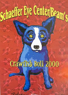 Schaeffer Eye Center/Beams Crawfish Boil 2000 HS Limited Edition Print by Blue Dog George Rodrigue - 1