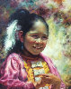 Little Beauty  1974  29x26 Original Painting by Alfredo Rodriguez - 0