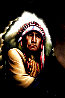 Untitled Native American Portrait 1980 42x31 - Huge Original Painting by Alfredo Rodriguez - 0