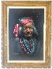 Navajo Turquoise Man 45x33 - Huge Painting Original Painting by Alfredo Rodriguez - 1