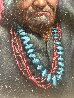 Navajo Turquoise Man 45x33 - Huge Painting Original Painting by Alfredo Rodriguez - 3